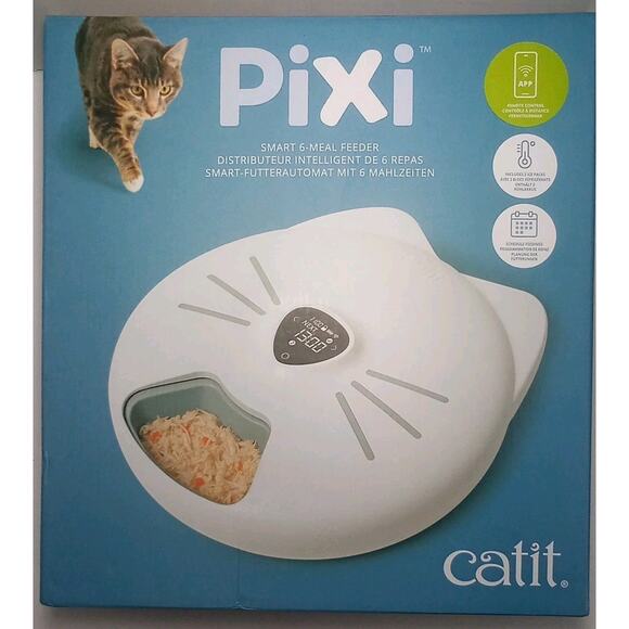 Catit Pixi Smart 6 Meal Feeder Remote WI-FI Programmable - Picture 1 of 3